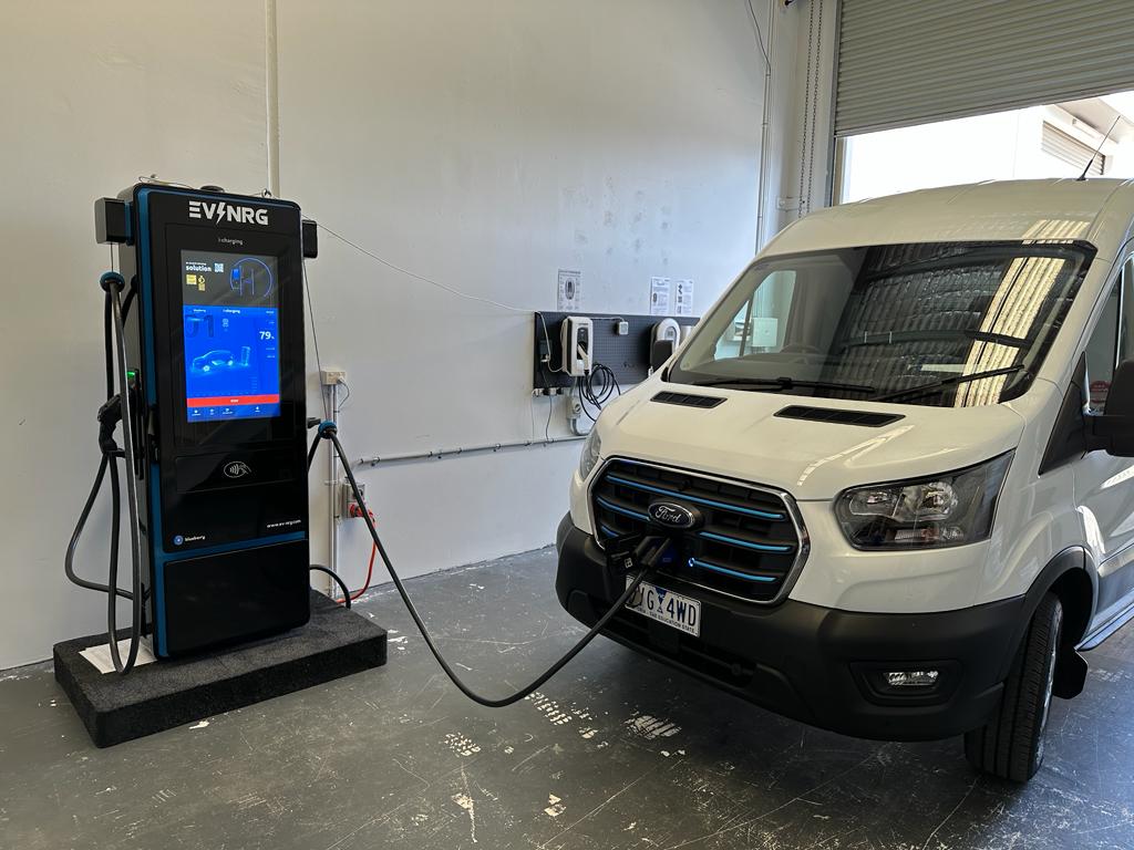 New Ford E-Transit Charges on Blueberry 50kW Fast Charger
